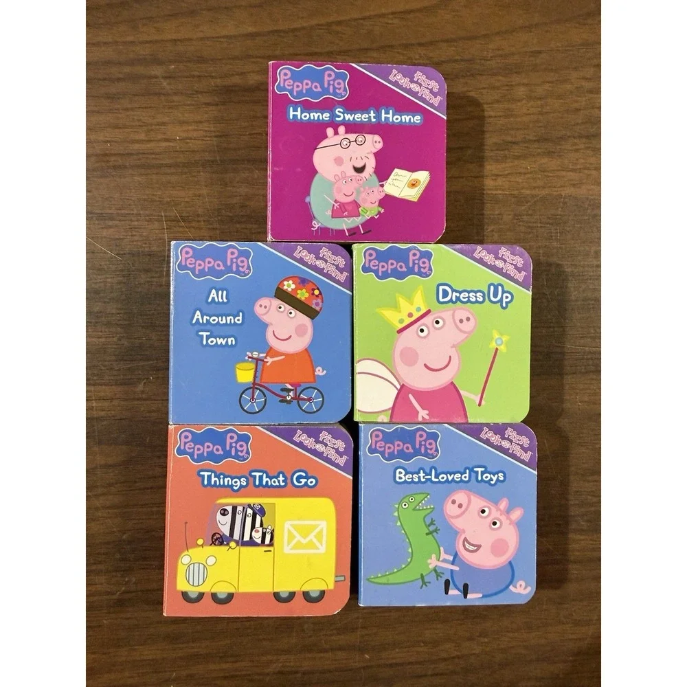 Peppa Pig First Look and Find Mini Board Books Lot of 5 PI Kids 2018